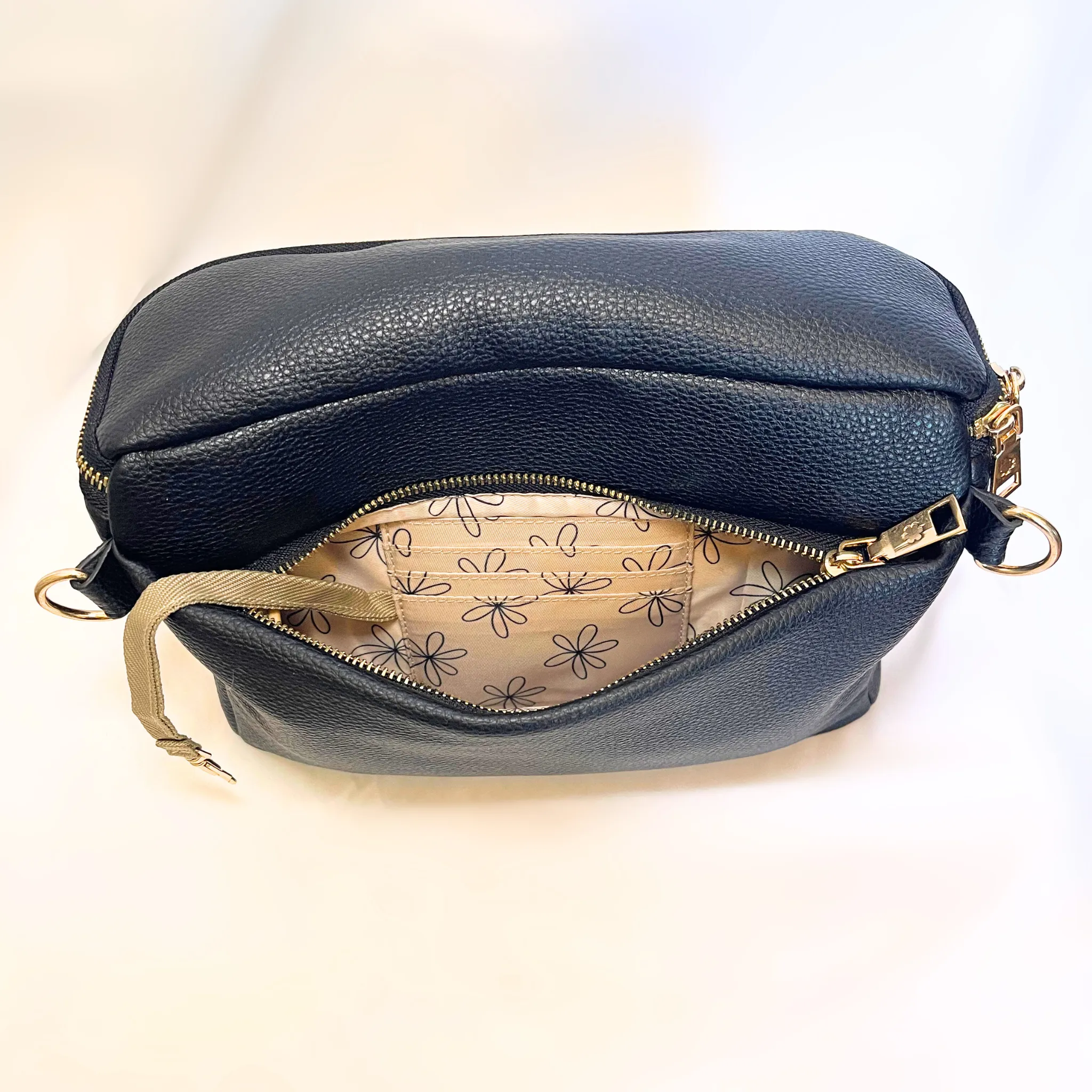 Zoey Crossbody Bag- Black   Strap