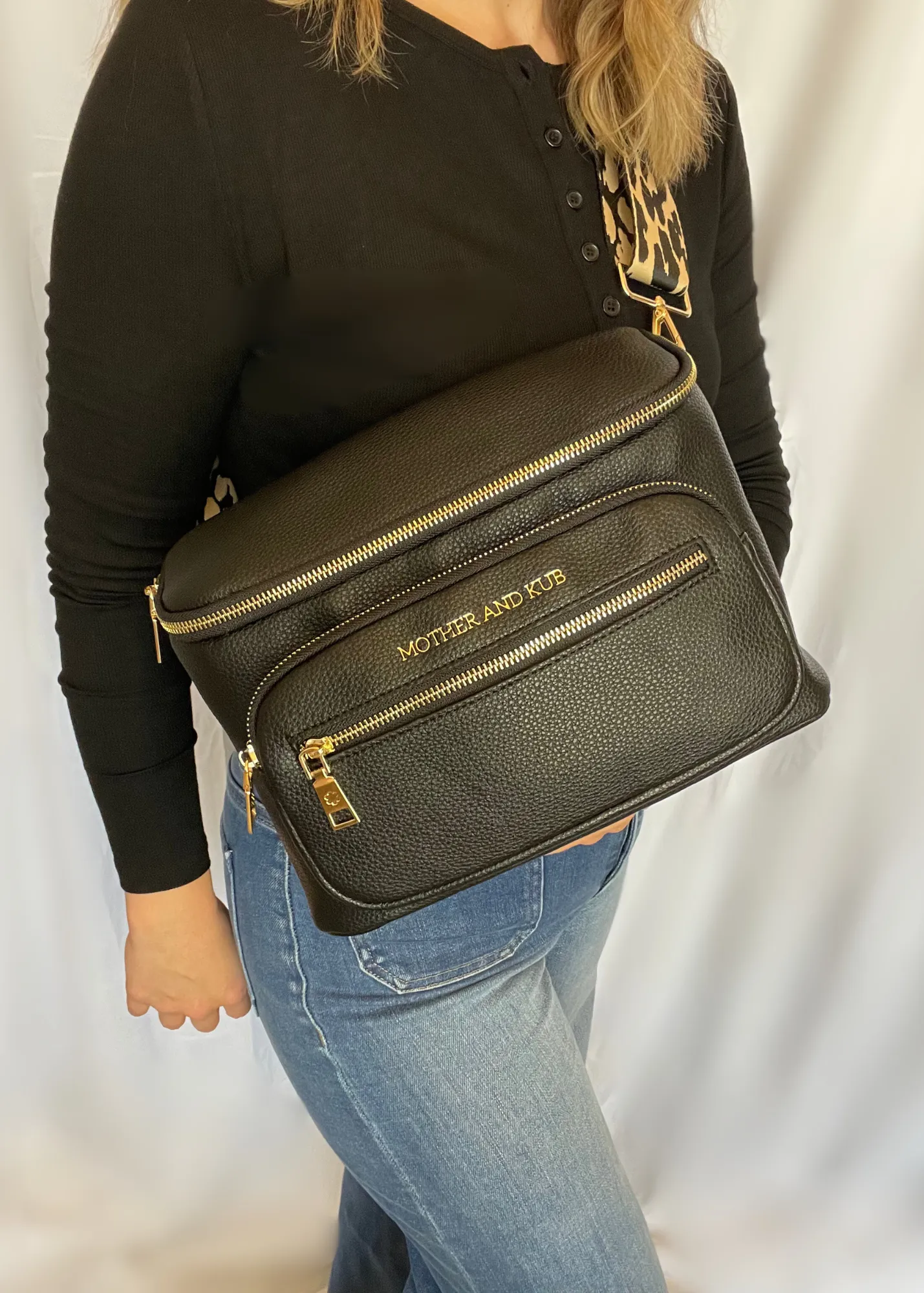 Zoey Crossbody Bag- Black   Strap