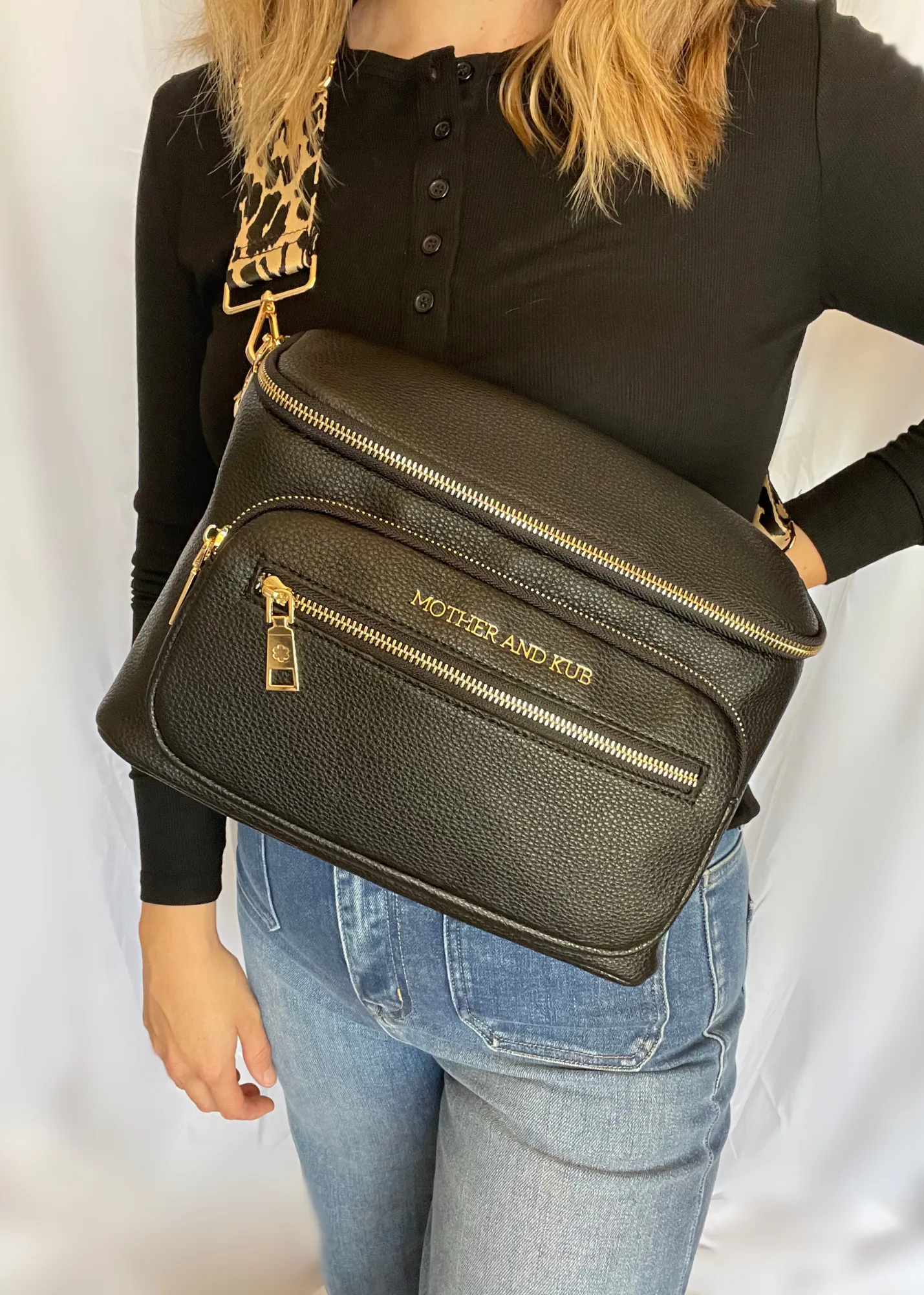 Zoey Crossbody Bag- Black   Strap